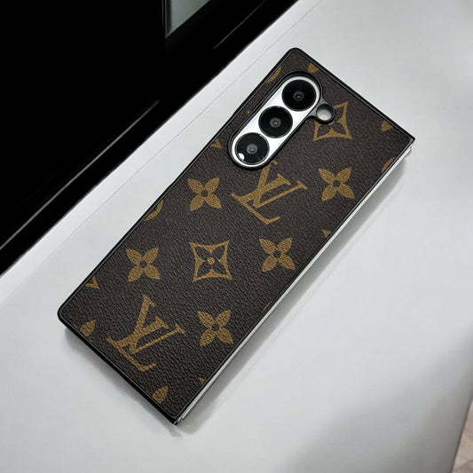 Brown Premium branded Phone Case for Z Fold 5 & 6