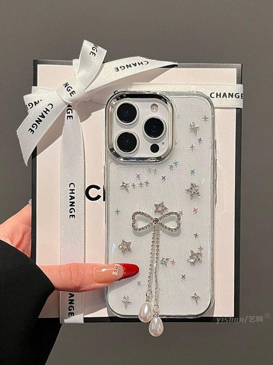 Rhinestone Decor Glitter Bow Phone Case
