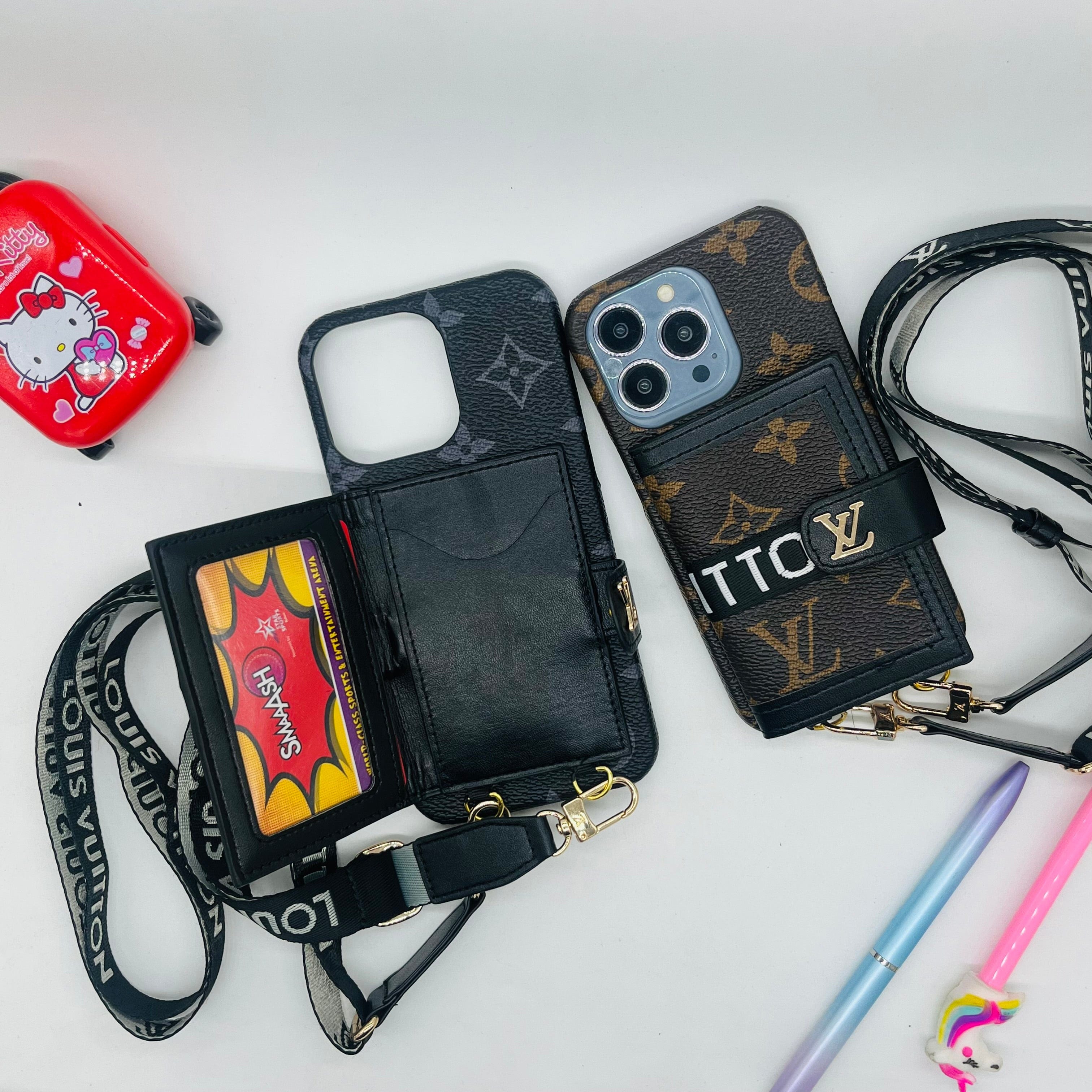 Luxury Branded Case With Belt & Card Slot