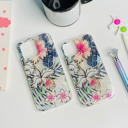 Transparent Colourful Floral iPhone Case