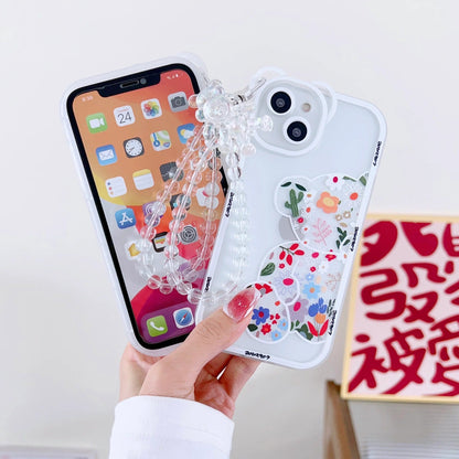 Cute Teddy Style iPhone Case with Phone Charm