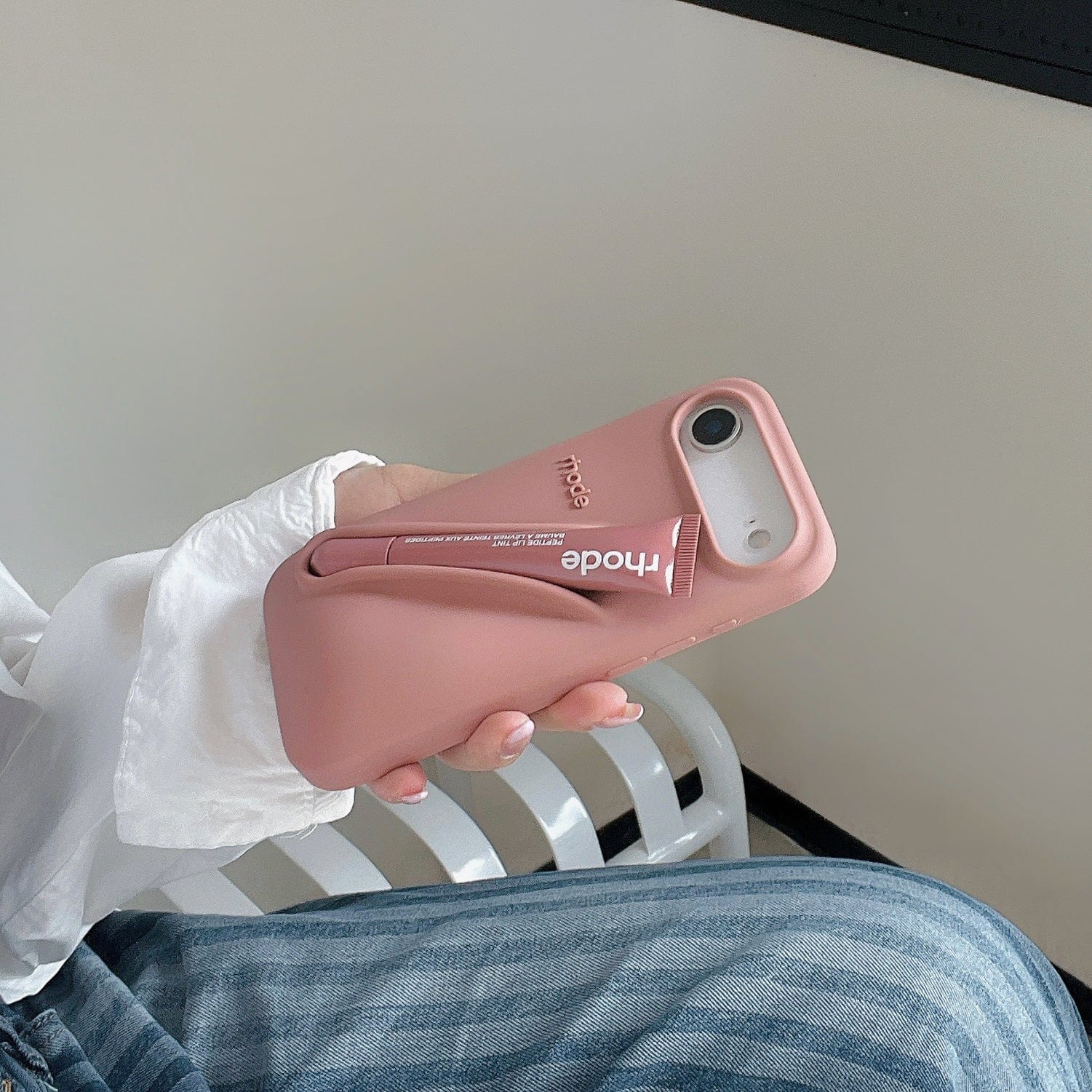 Trendy Lipstick Case For iPhones (Toast) (With Lip Tint)