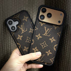 Branded Leather Phone Case With Black Border