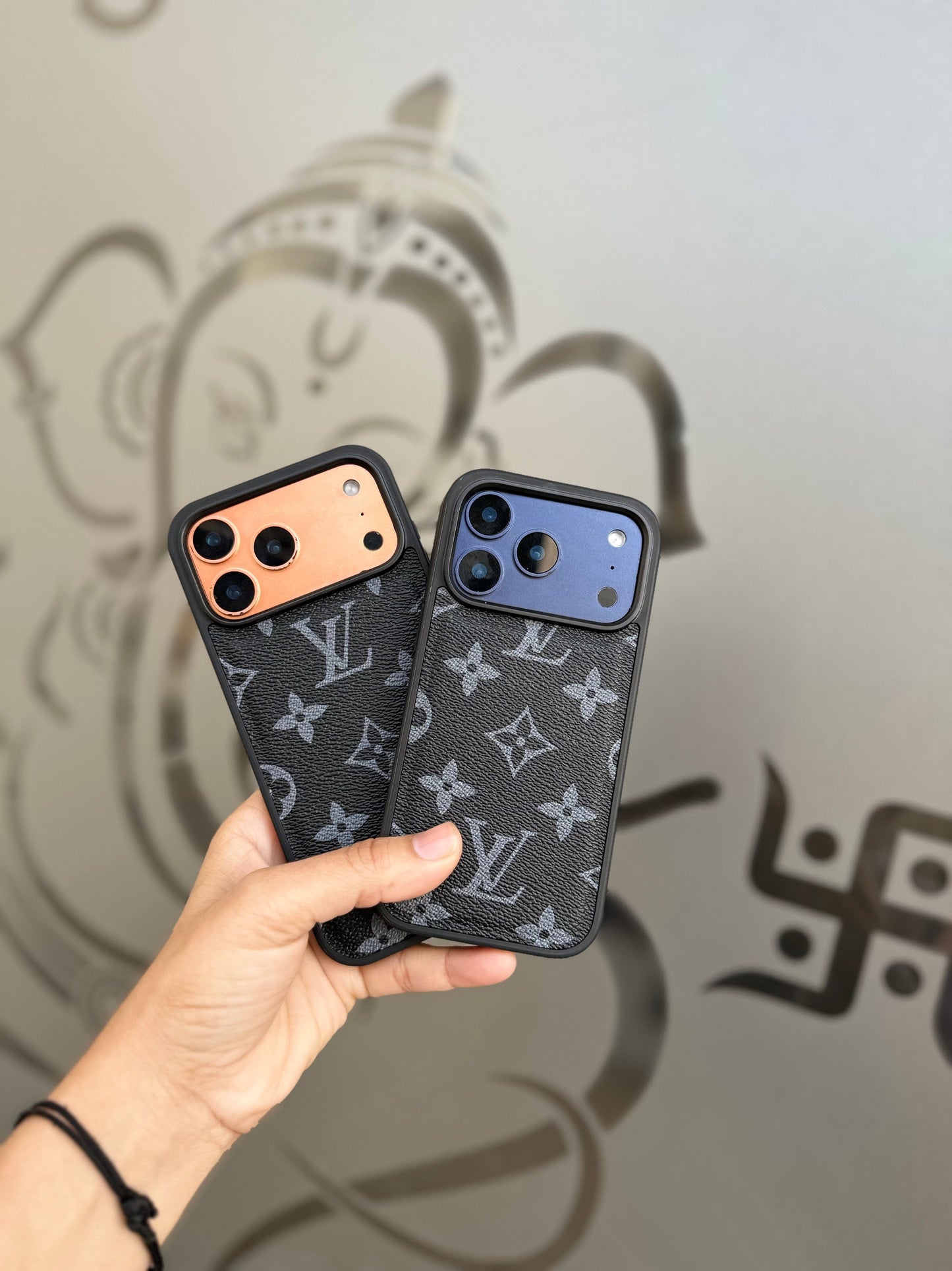 New Branded Leather Phone Case With Black Border