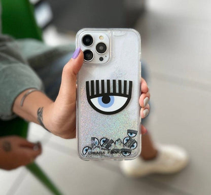 Evil Eye Moving Glitter iPhone Case