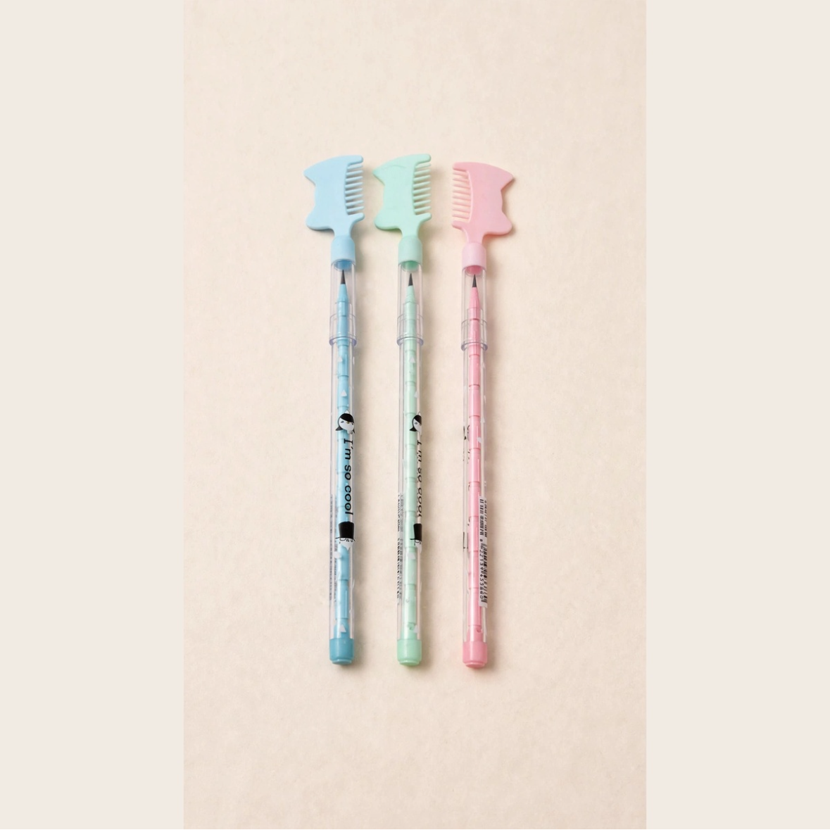 Cute Pastel Comb Pen For Kids - Set of 3