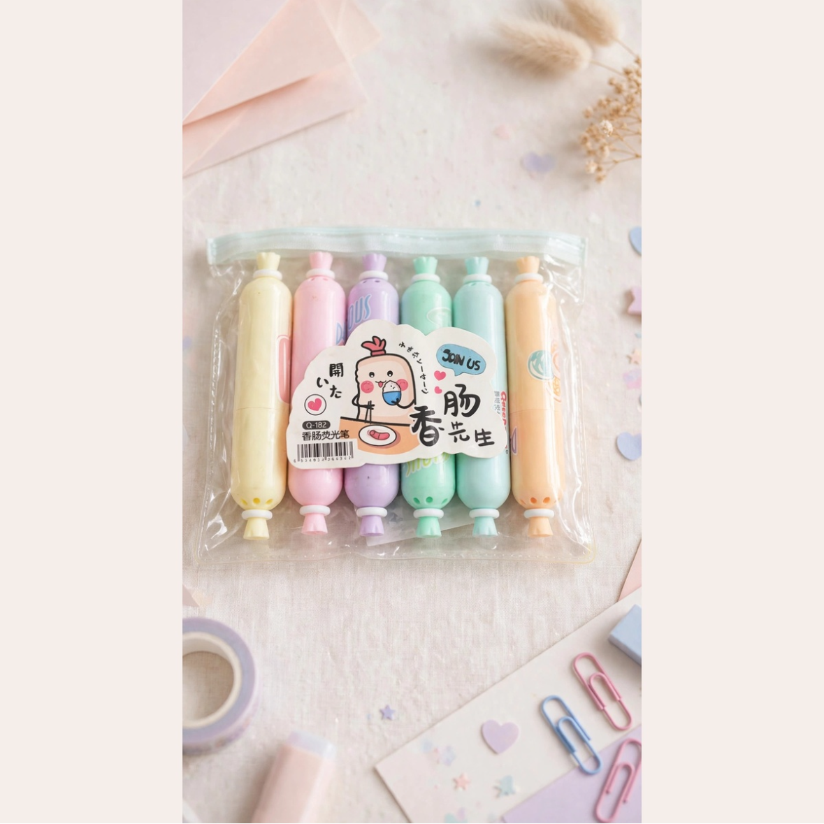 Kawaii Bottle Shape Highlighter Set of 6