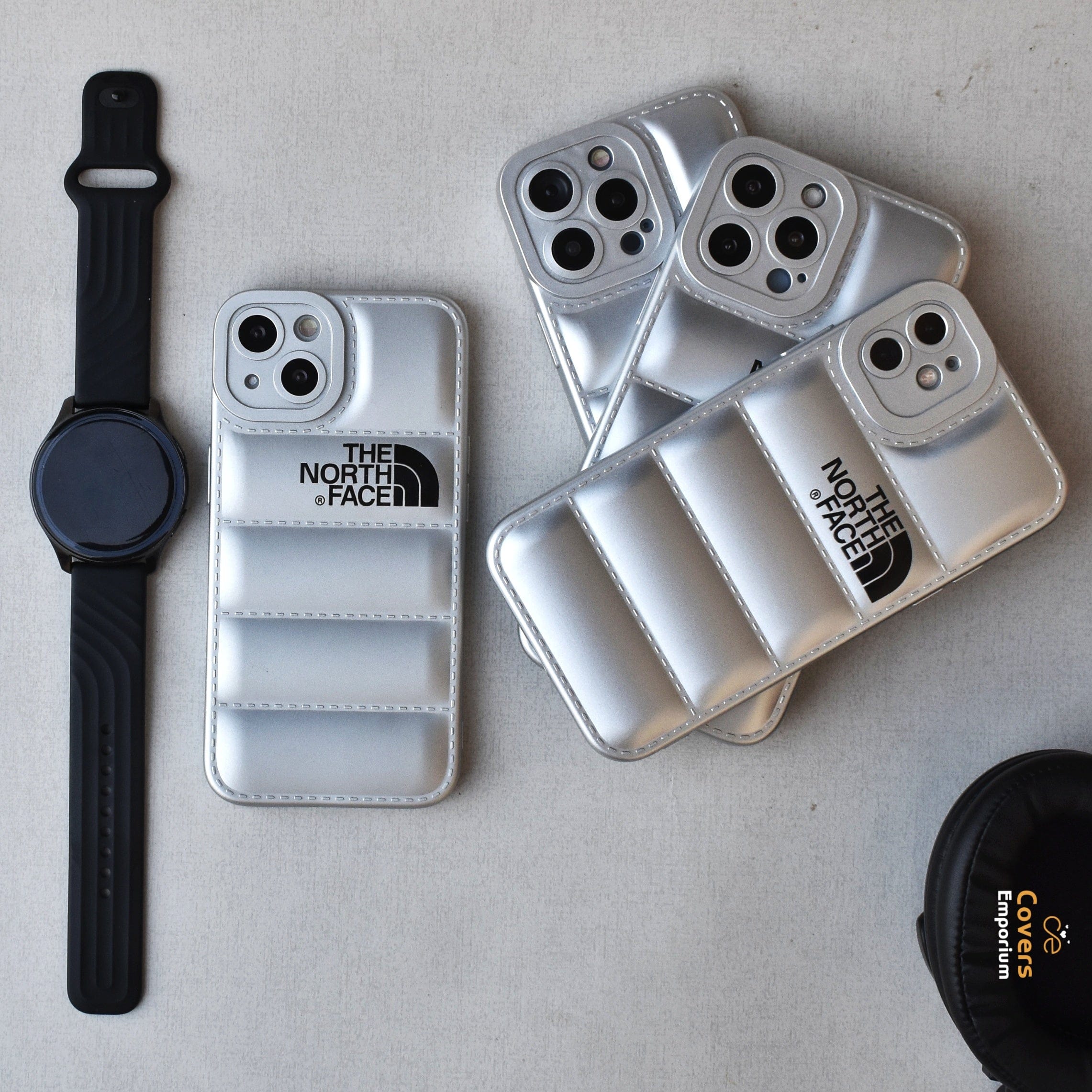 Premium Smart NF Puffer Case For iPhone