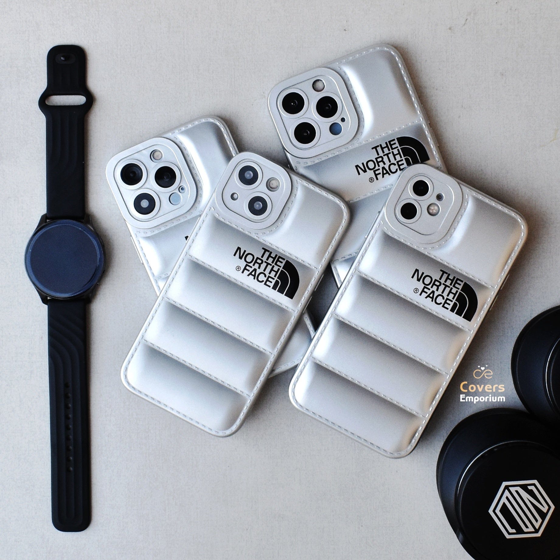 Premium Smart NF Puffer Case For iPhone