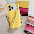 Trendy Lipstick Cases For iPhones (Yellow) (With Lip Tint)