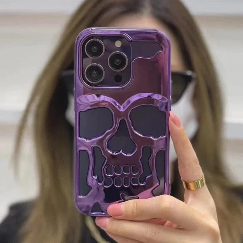 Hollow Skull Design Phone Back Case Cover for Apple iPhone