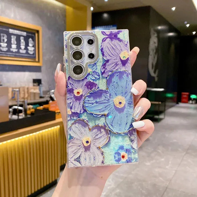 iPhone-Oil Painting Floral Phone Case For Samsung (Box Packing)
