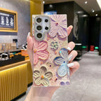 Pink iPhone-Oil Painting Floral Phone Case For Samsung (Box Packing)