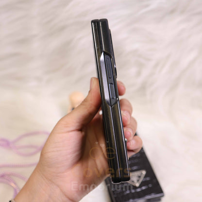 Luxury Branded Black Phone Case For Fold 5 & 6