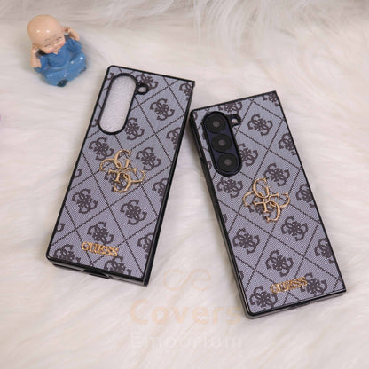 Luxury Branded Grey Phone Case For Fold 5 & 6
