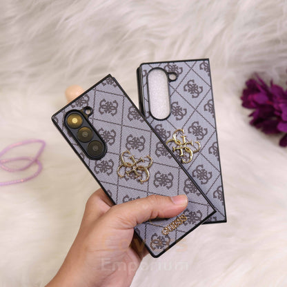 Luxury Branded Grey Phone Case For Fold 5 & 6