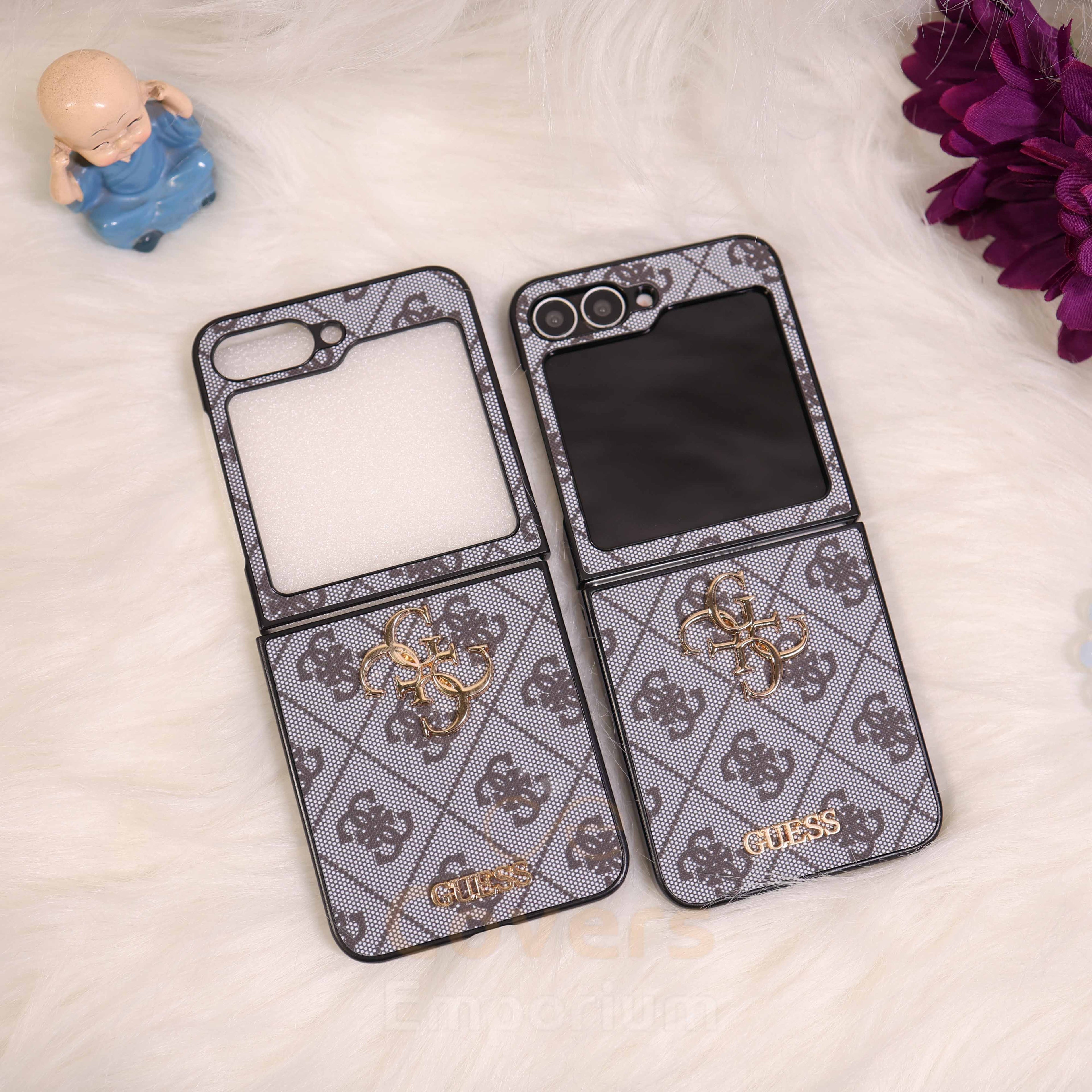 Luxury Branded Grey Phone Case For Flip 5 & 6