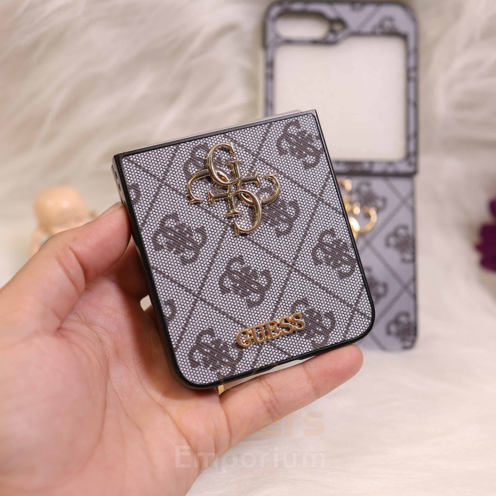 Luxury Branded Grey Phone Case For Flip 5 & 6