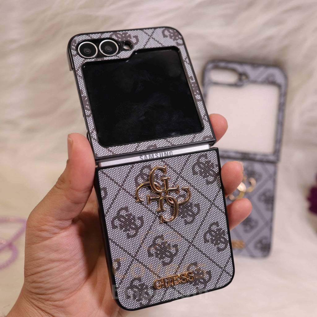 Luxury Branded Grey Phone Case For Flip 5 & 6