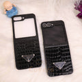 Luxury Branded Black Phone Case For Flip 5 & 6