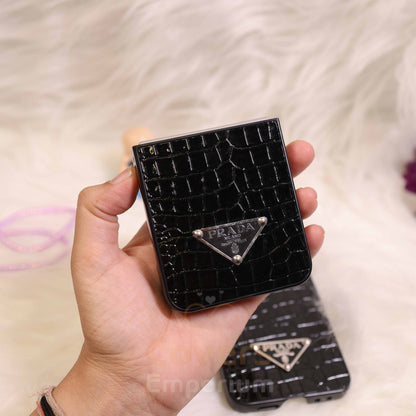 Luxury Branded Black Phone Case For Flip 5 & 6
