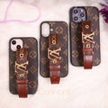 New Premium Leather Strap Phone Case