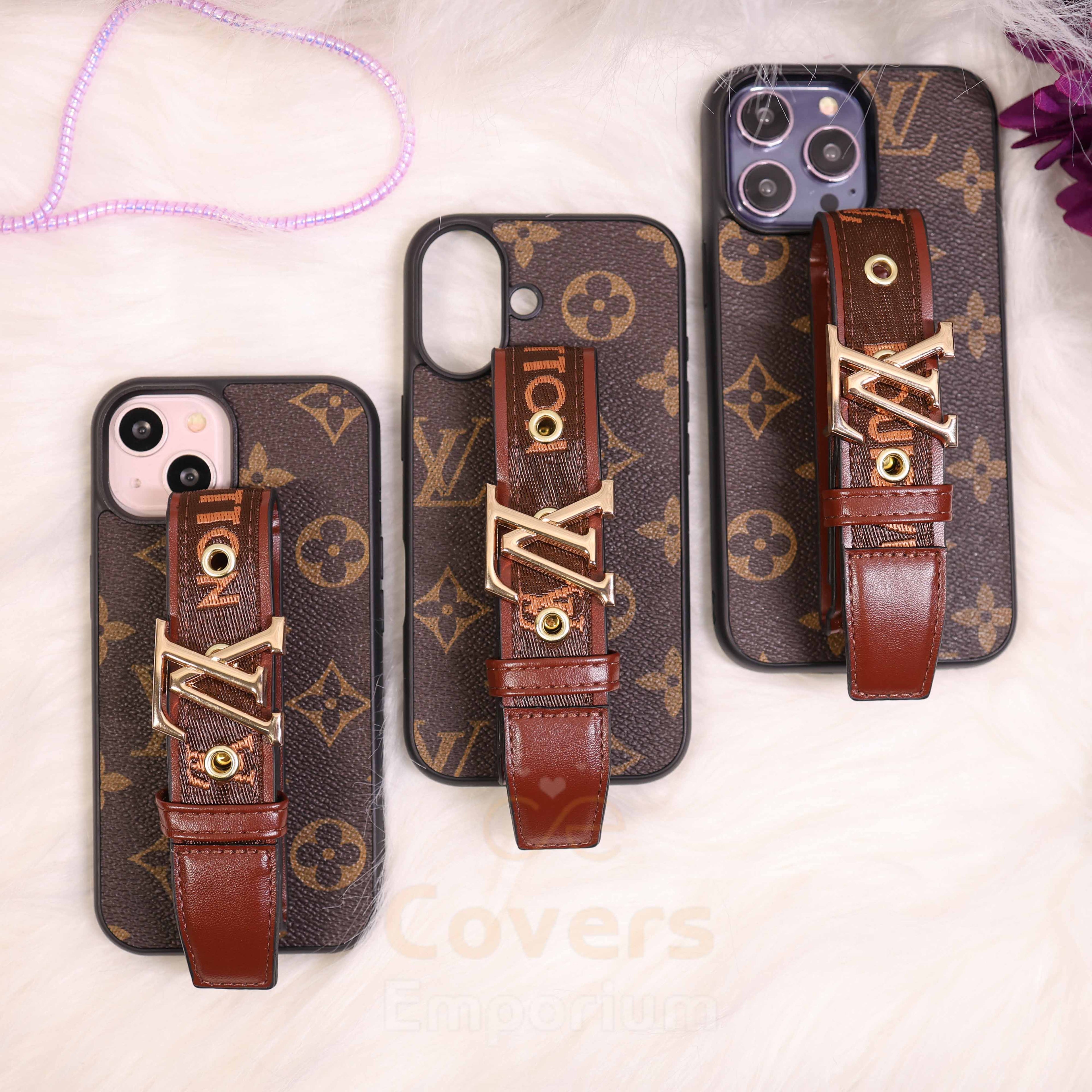New Premium Leather Strap Phone Case