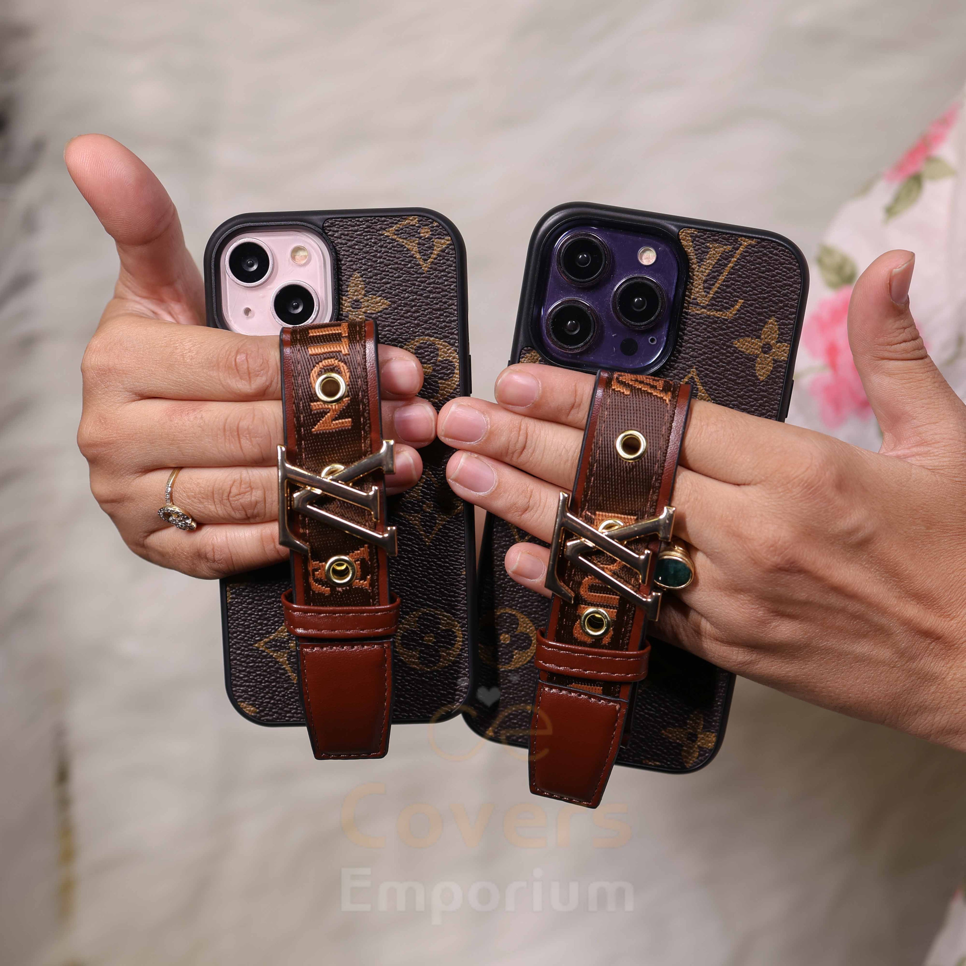 New Premium Leather Strap Phone Case