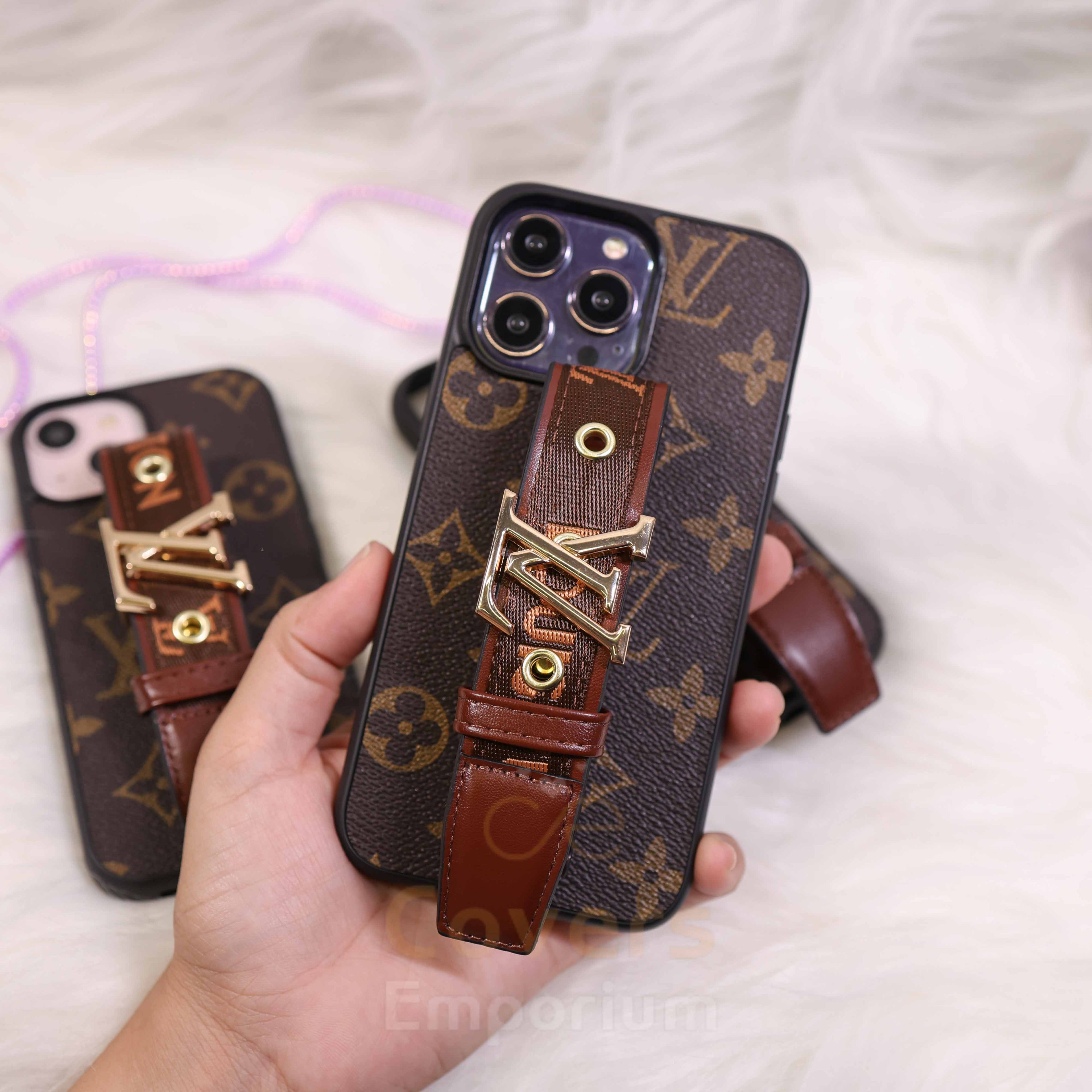 New Premium Leather Strap Phone Case