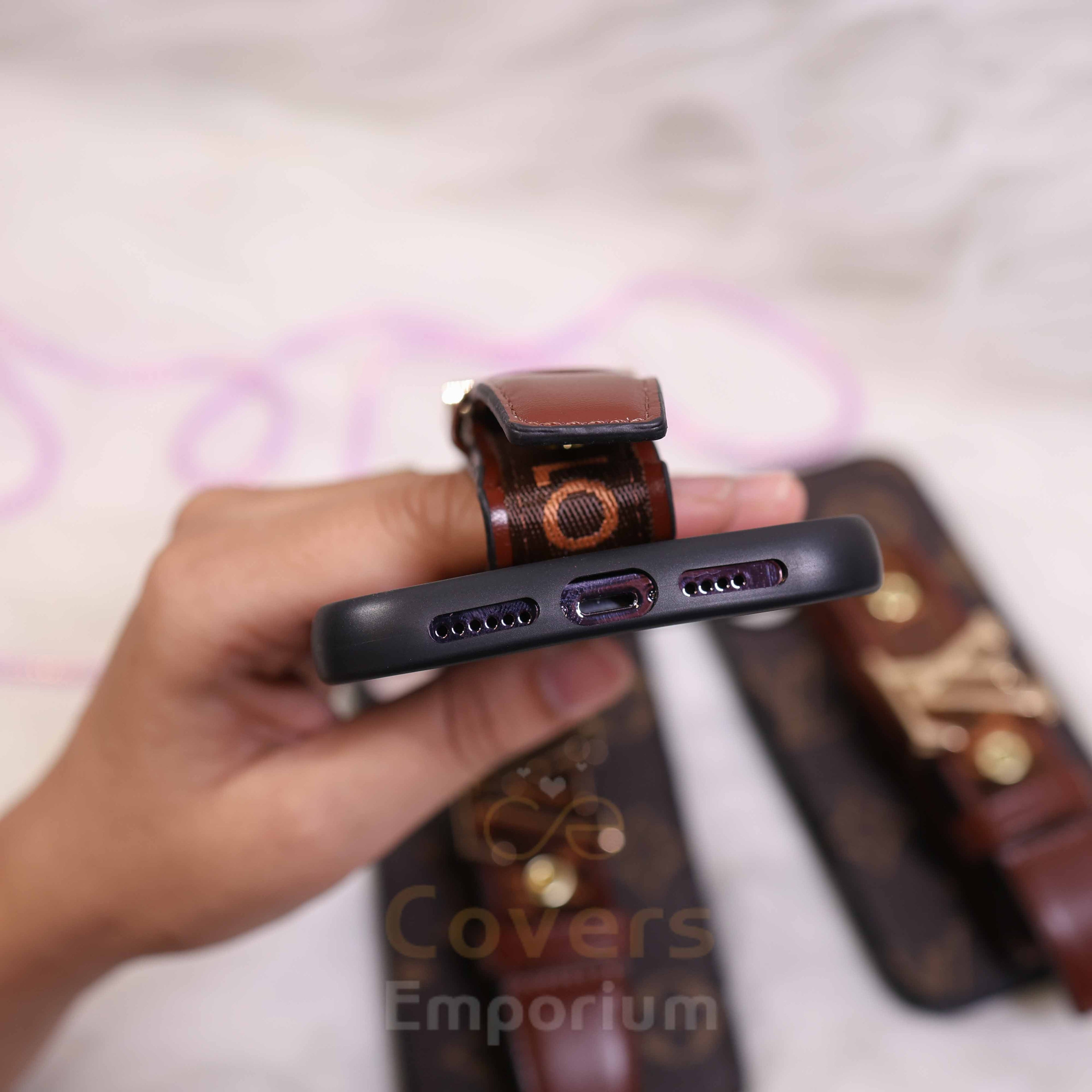 New Premium Leather Strap Phone Case