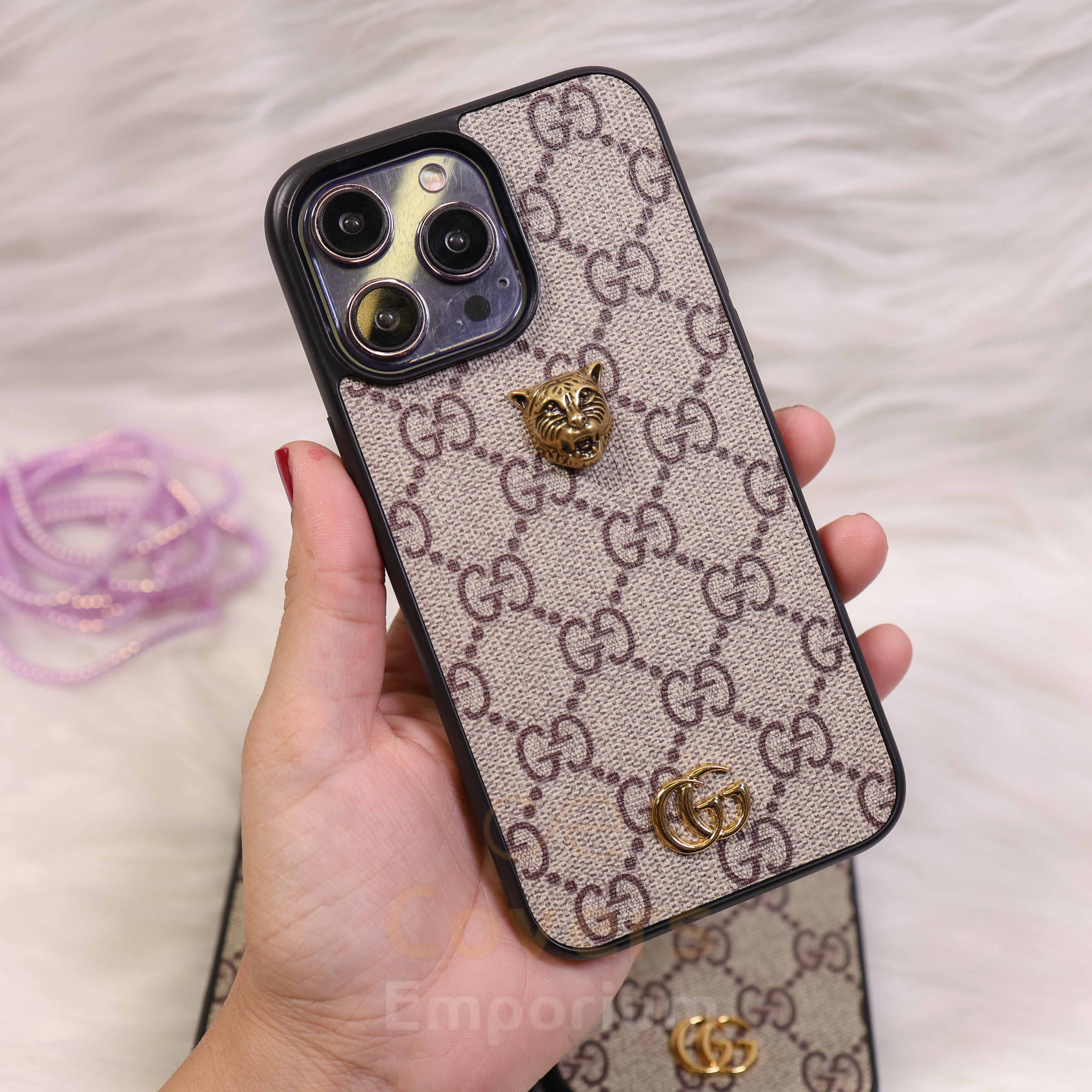 New Premium Leather Tiger Phone Case