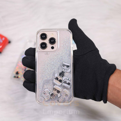 Super Hero Transparent Glitter Phone Case