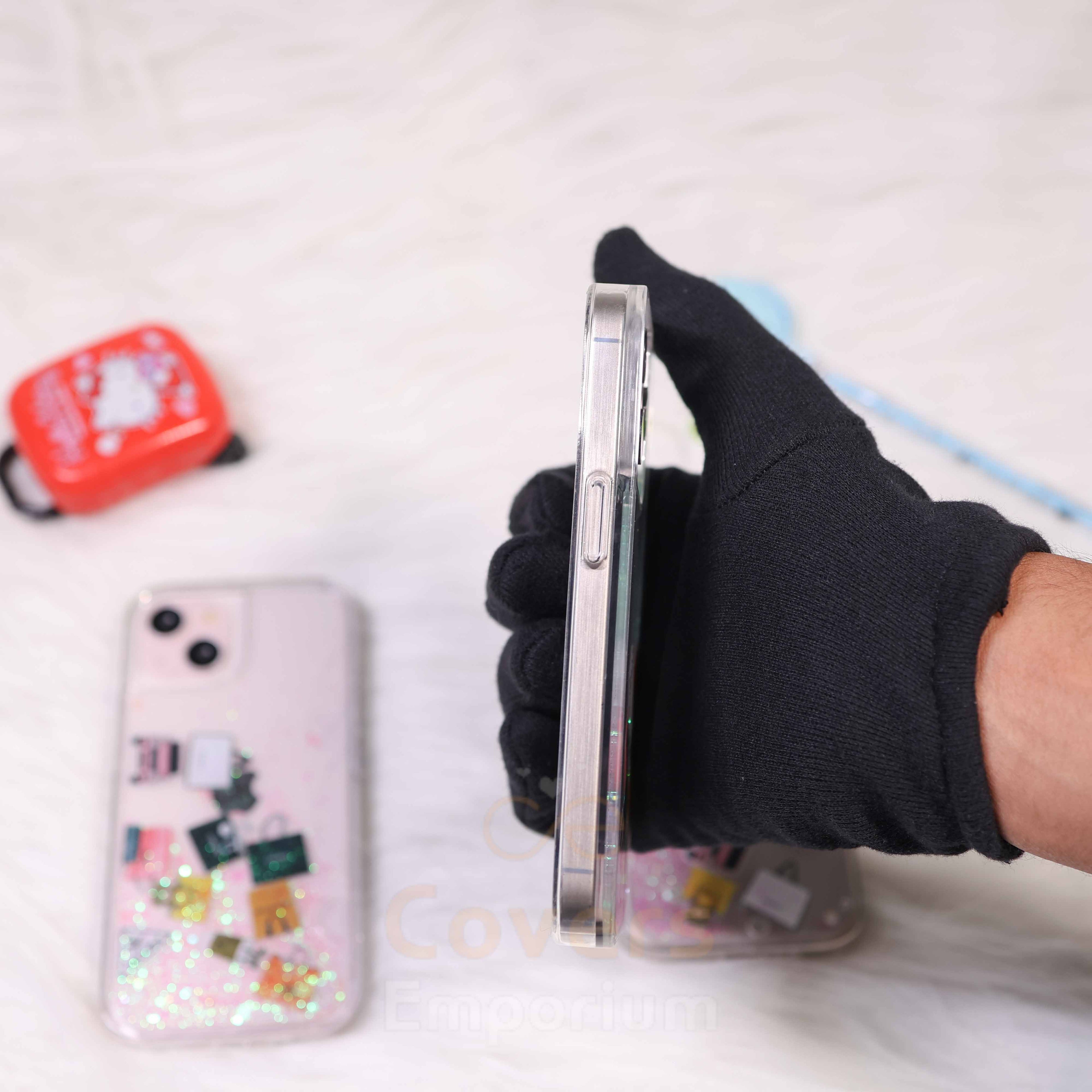 Multi Brands Transparent Glitter Phone Case