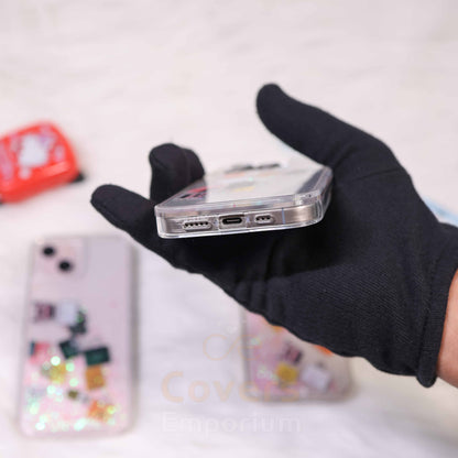 Multi Brands Transparent Glitter Phone Case
