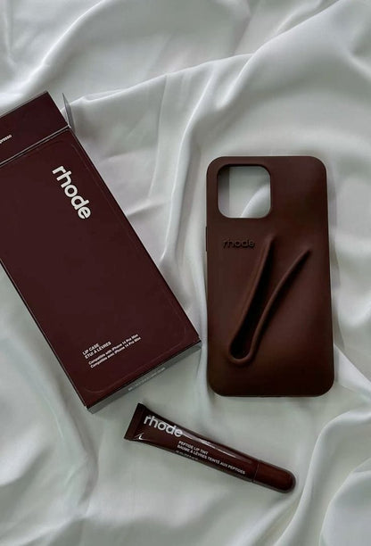 Trendy Lipstick Case For iPhones (Espresso) (With Lip Tint)