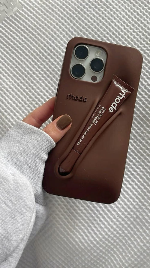 Trendy Lipstick Case For iPhones (Espresso) (With Lip Tint)