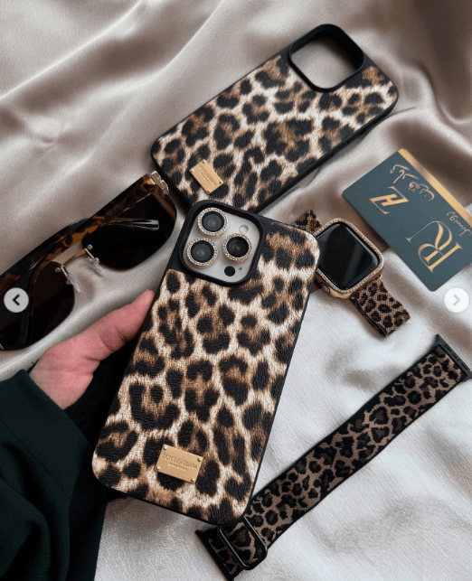 New Premium Leopard Leather Phone Cases