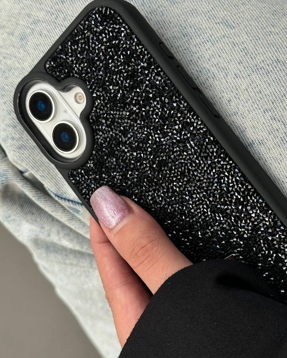 Luxury Stone Branded Monogram Silicon Case for iPhone (Black)