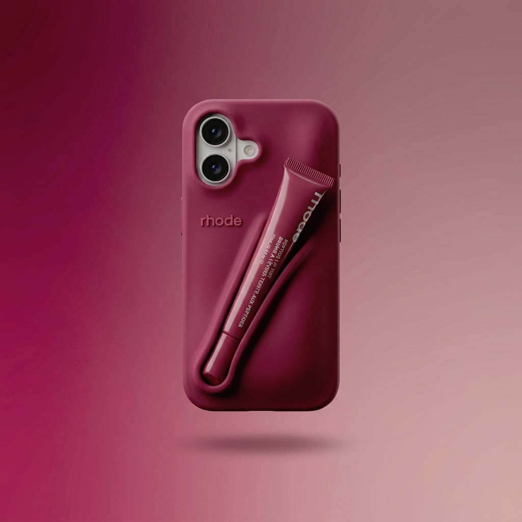 Trendy Lipstick Cases For iPhones (Raspberry) (With Lip Tint)