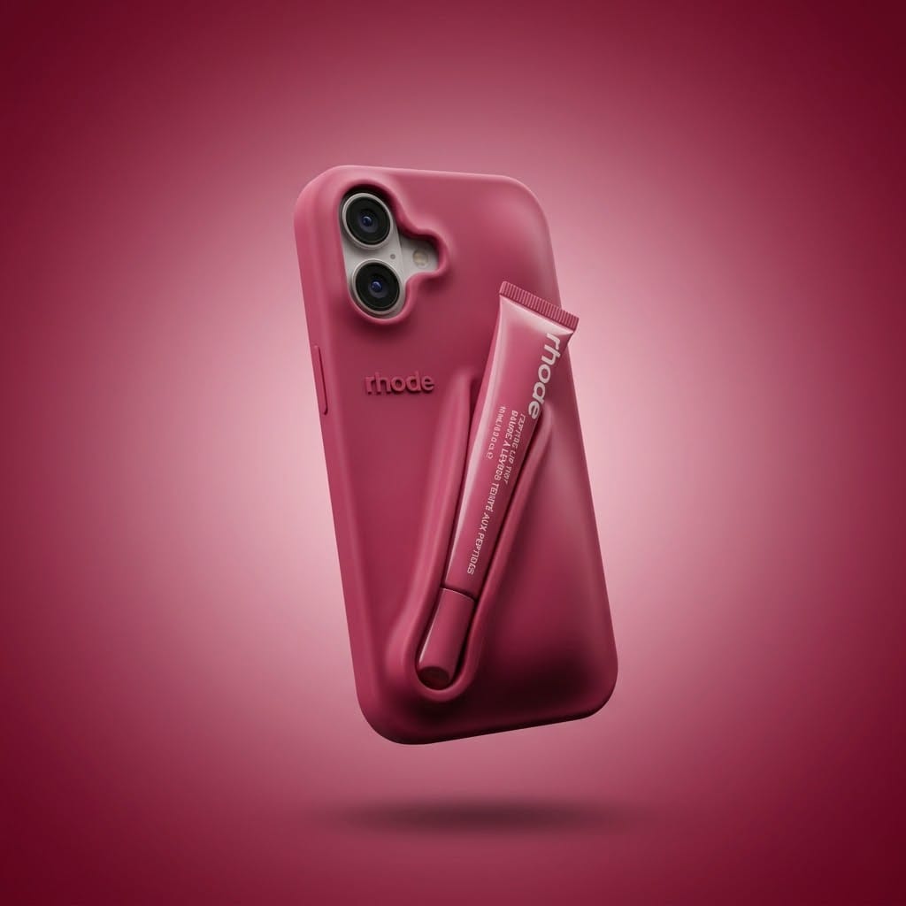 Trendy Lipstick Cases For iPhones (Raspberry) (With Lip Tint)