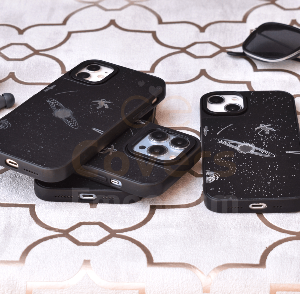 Space Theme Silicone Case for iPhones