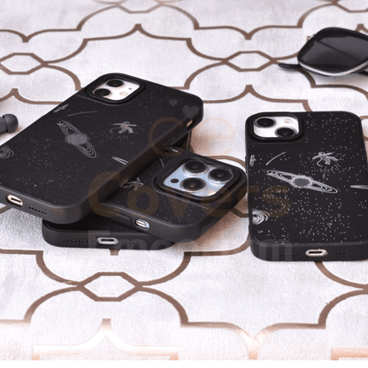 Space Theme Silicone Case for iPhones
