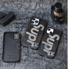 Black Supr Mirror Finish Silicone Case for iPhones