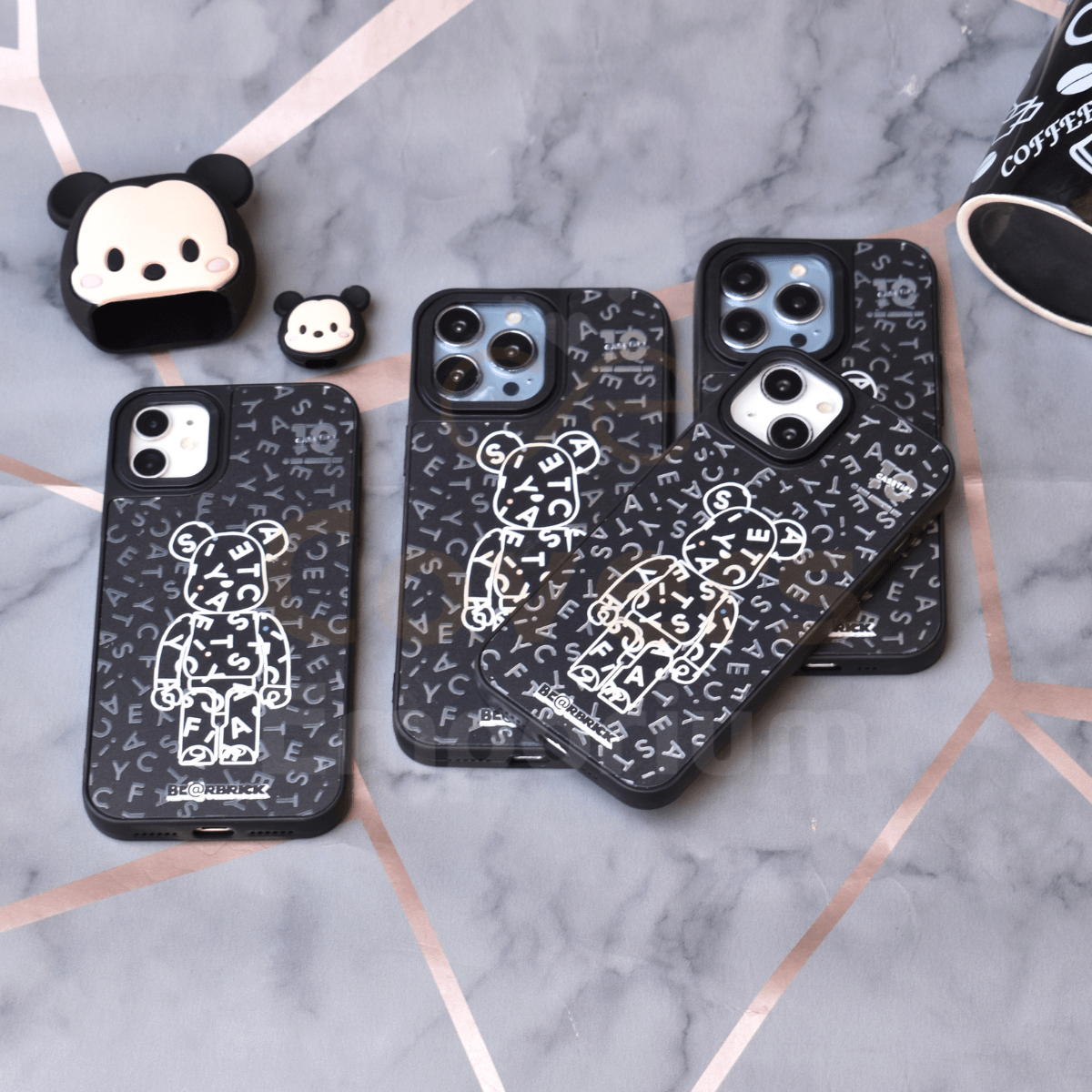 Teddy Mirror Finish Silicone Case for iPhones