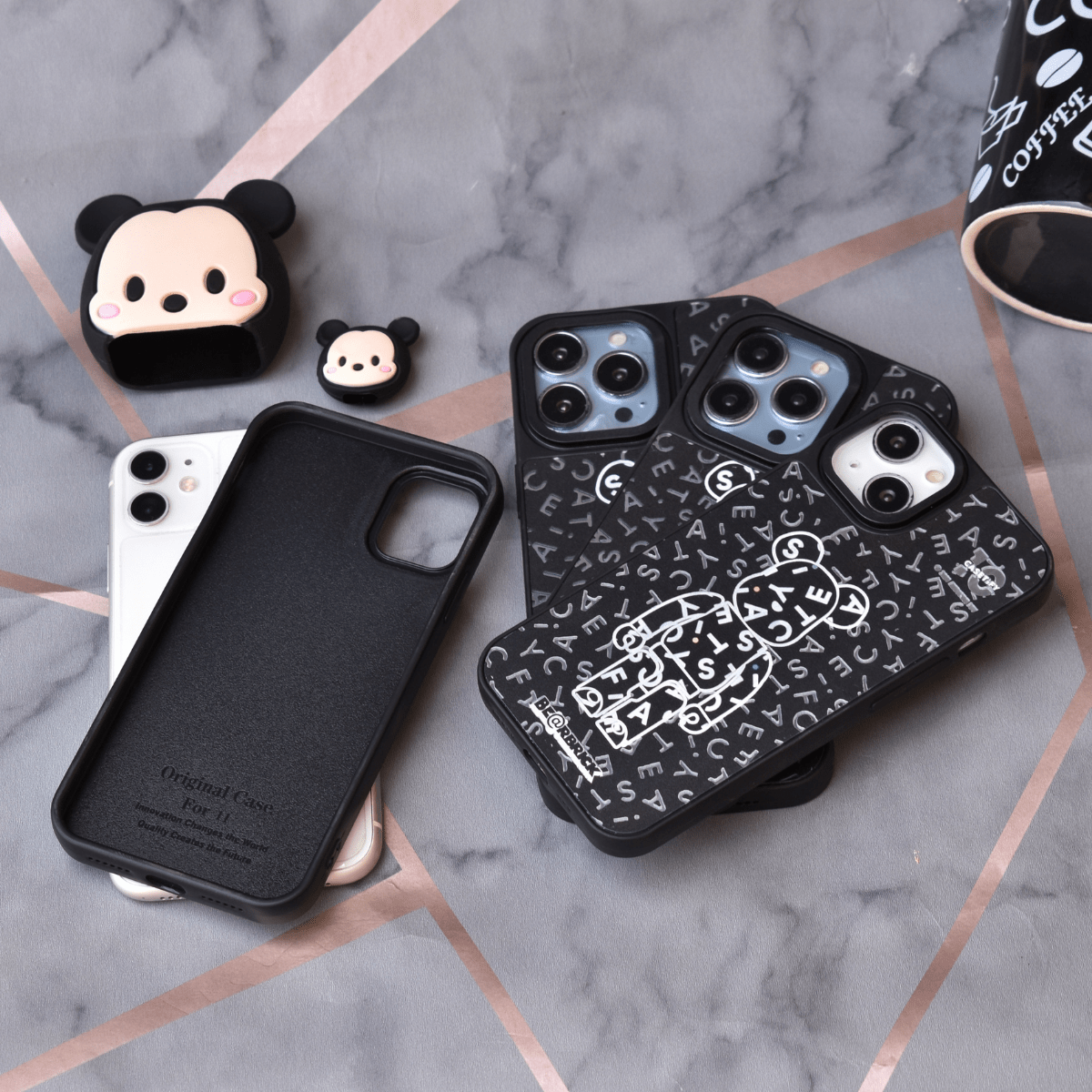 Teddy Mirror Finish Silicone Case for iPhones