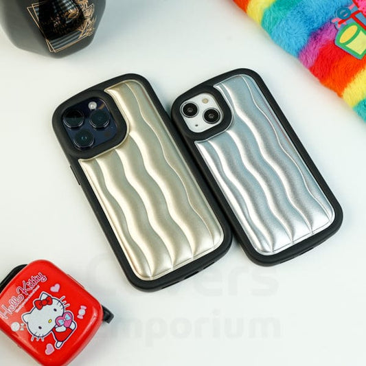 Premium Curvy Lines Puffer Silicone Case