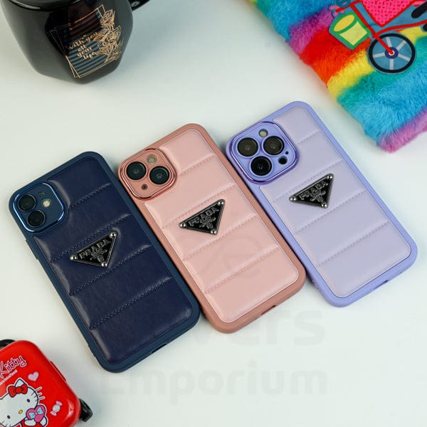 New Luxury branded puffer phone case