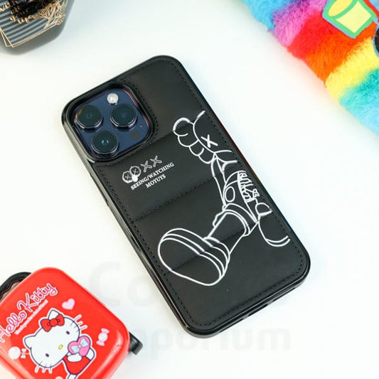 Premium Black Teddy Puffer Silicone iPhone Case