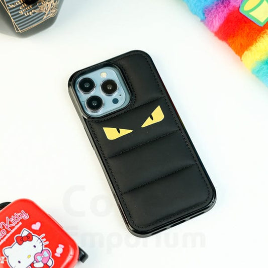 Premium Black Eye Design Puffer Silicone iPhone Case