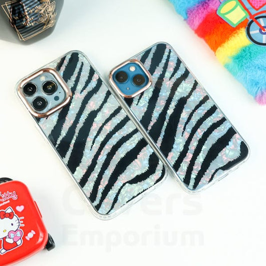 Zebra Print Transparent Silicone Case